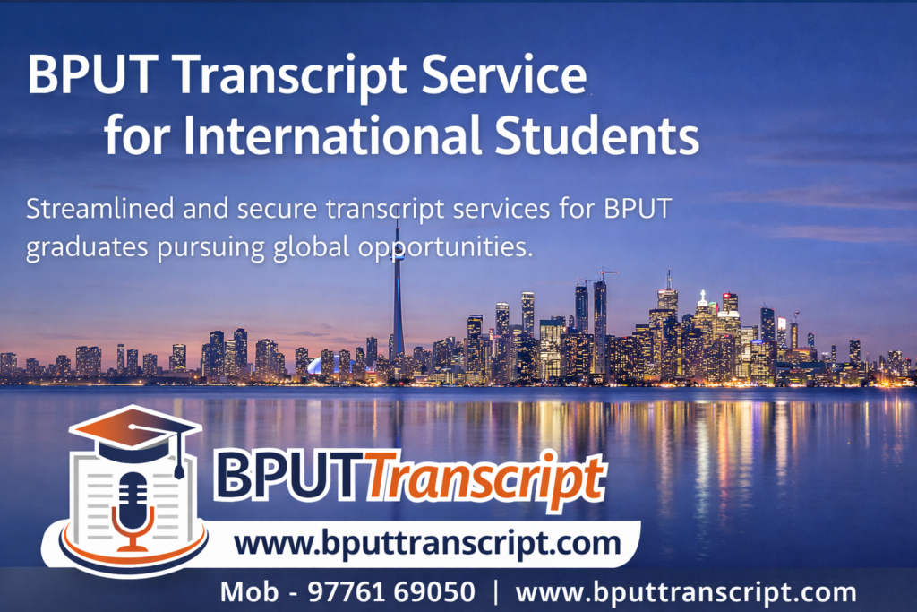 bput transcript service for international student new