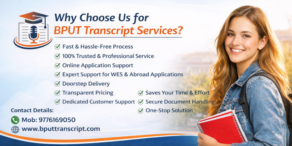 BPUT transcript service fast and reliable transcript provider in Odisha